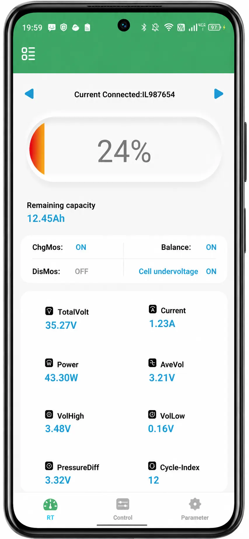 App Charging Status